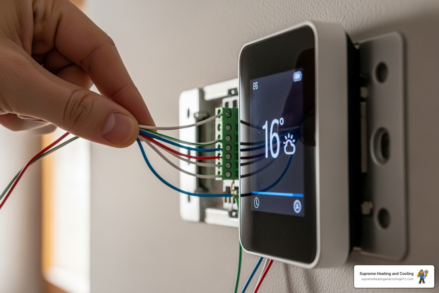 Smart thermostat installation