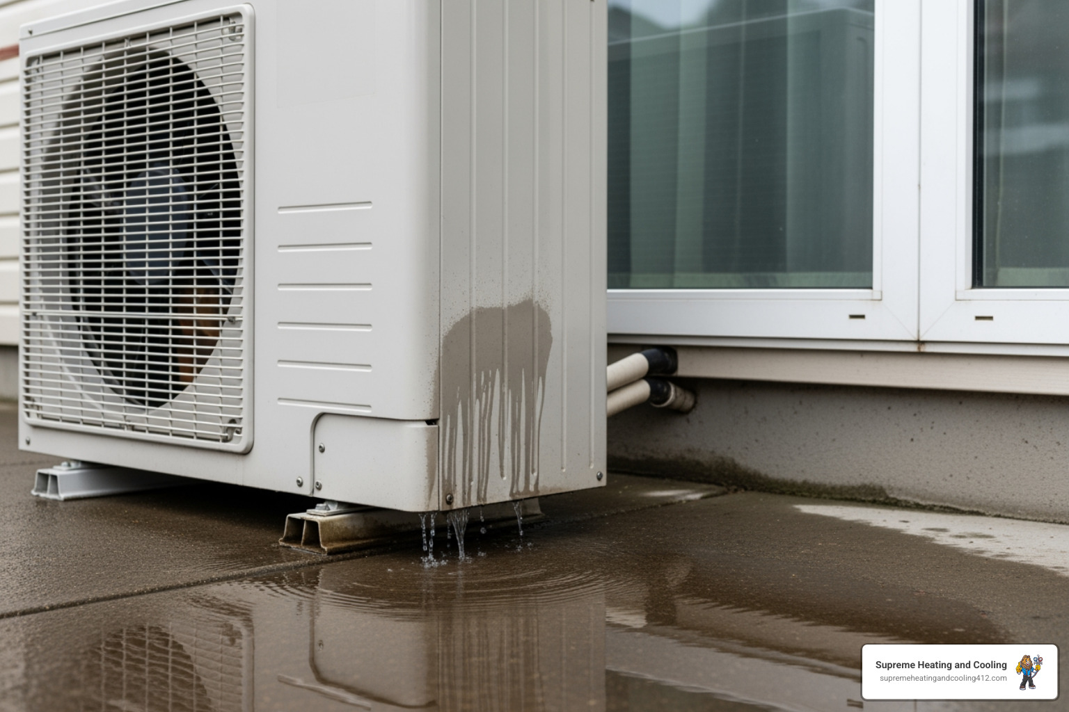 "My heat pump is leaking water in Wexford, PA. Who should I call for a repair?